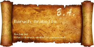 Baruch Arabella névjegykártya